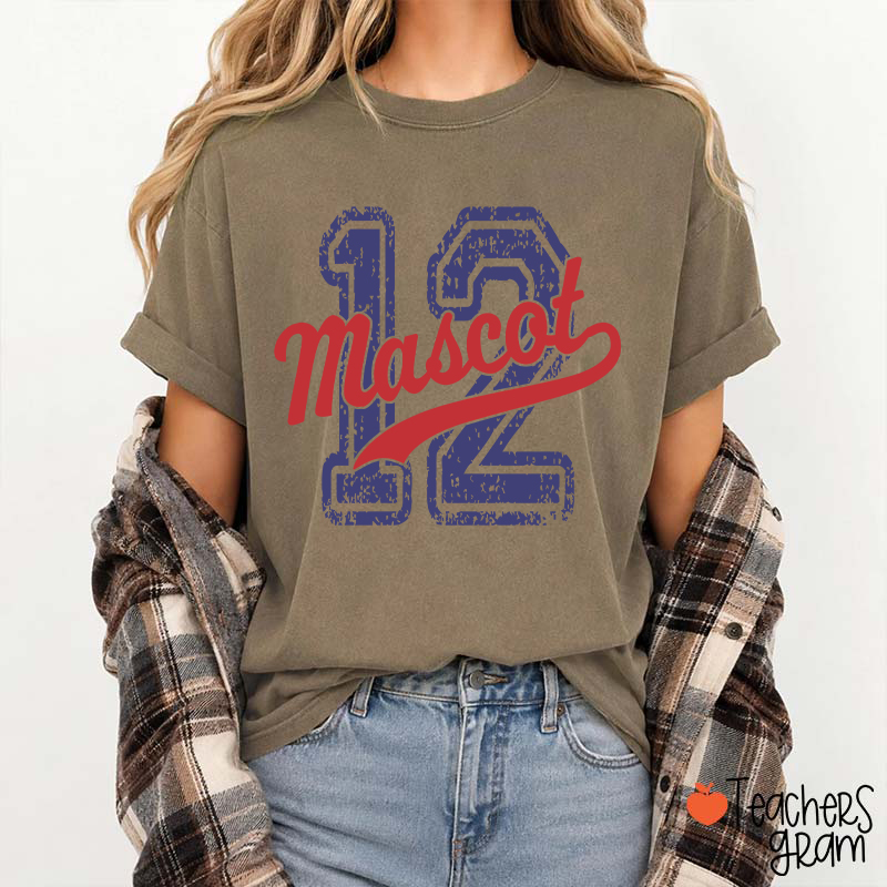 Personalized Mascot Vintage Number Graphic Sports Teacher T‑Shirt