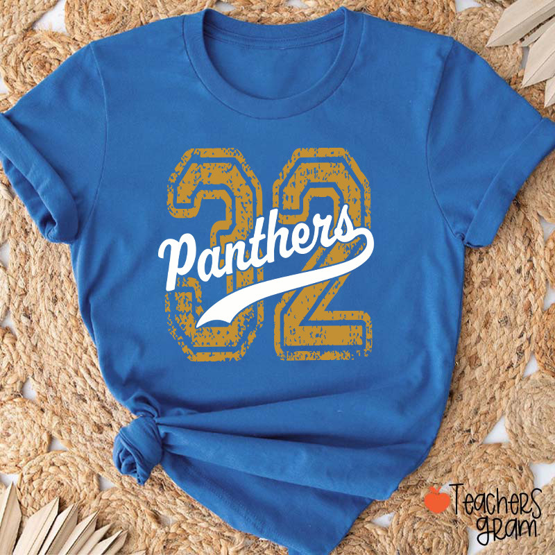 Personalized Mascot Vintage Number Graphic Sports Teacher T‑Shirt