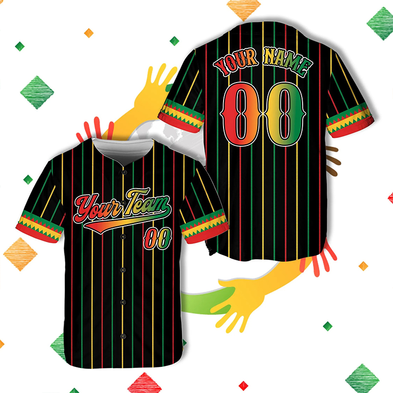 Personalized Name And Number Black History Month Teacher Baseball Jersey