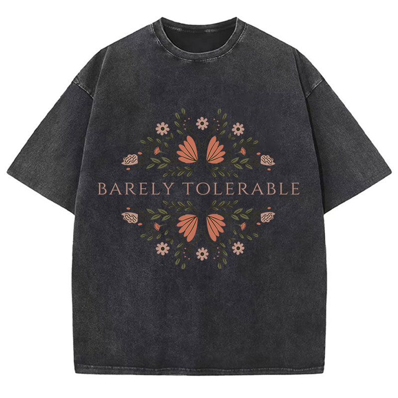 Barely Tolerable Pride And Prejudice Teacher Washed T-Shirt