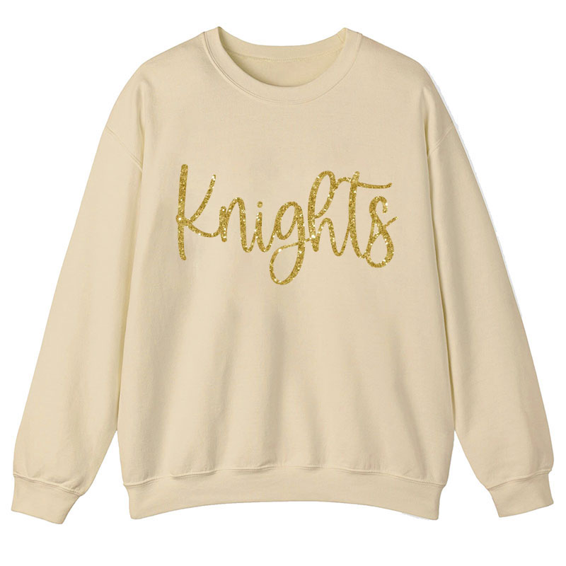 Personalized Glitter Font Mascot Teacher Sweatshirt