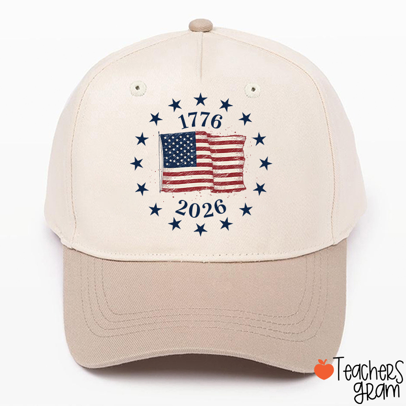 USA Flag 250 Years Teacher Baseball Cap