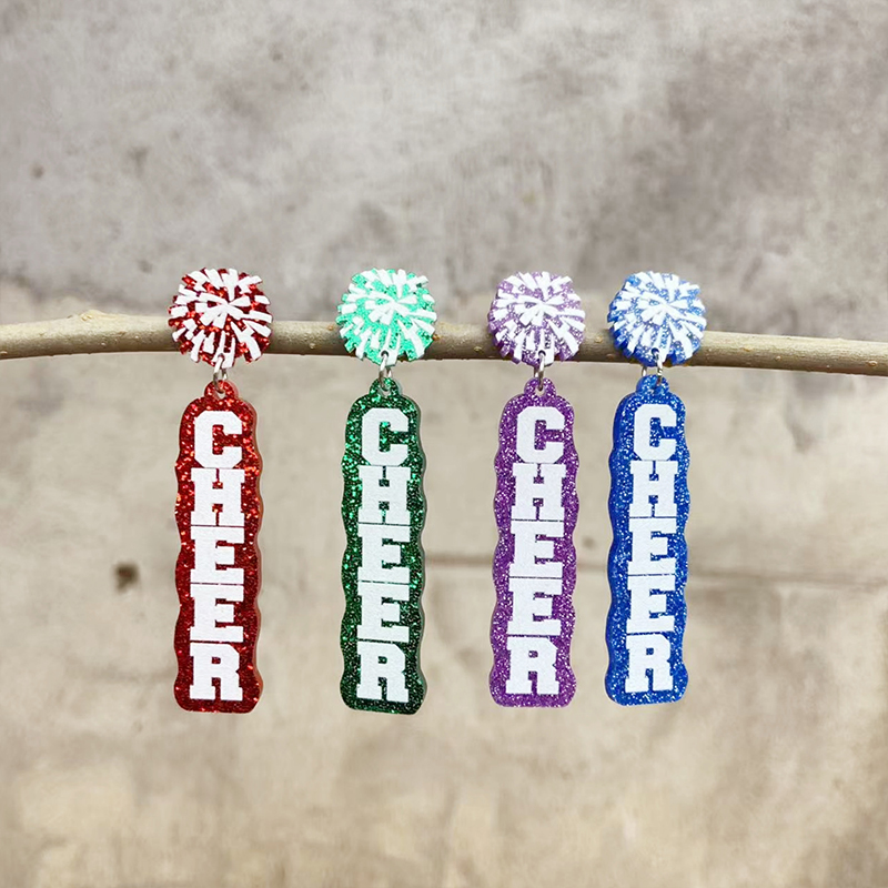 Cheer Mama Letter Mother's Day Teacher Acrylic Earrings
