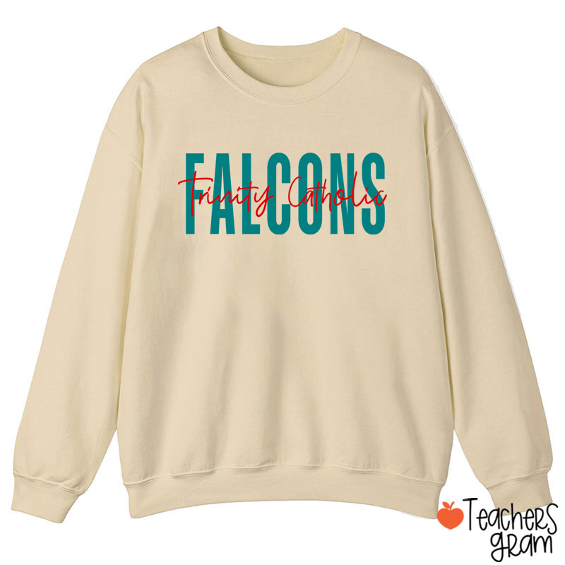 Personalized Mascot And School Name Simple Design School Spirit Teacher Sweatshirt