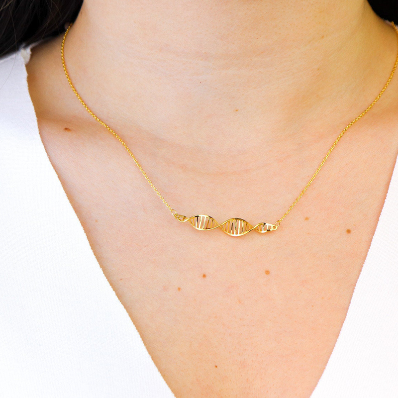 DNA Science Molecule Double Helix Teacher Necklace