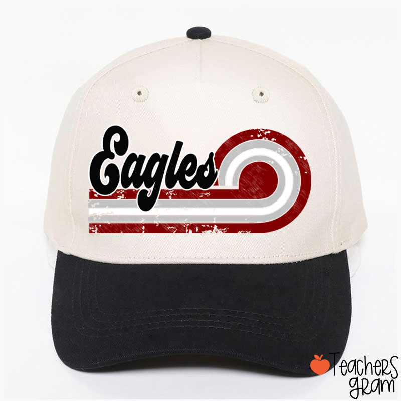 Personalized Retro Mascot School Spirit Teacher Baseball Cap