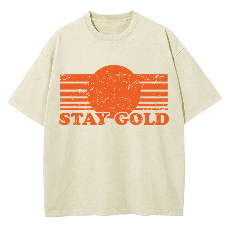 Stay Gold Teacher Washed T-Shirt