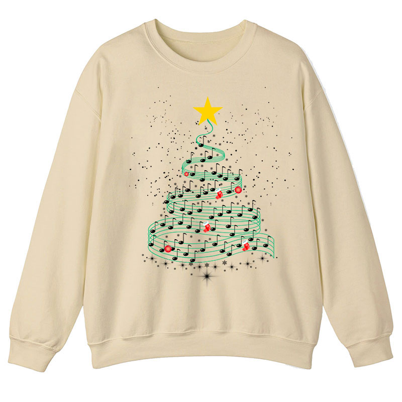 Music Note Christmas Tree Teacher Sweatshirt