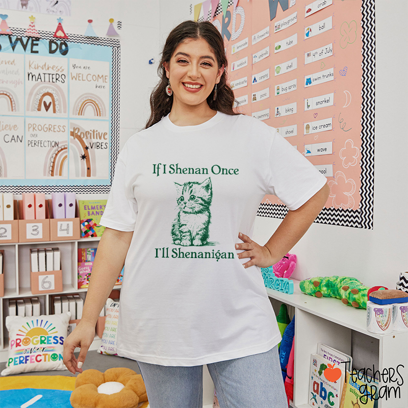 Shenanigan Cat Teacher T-Shirt