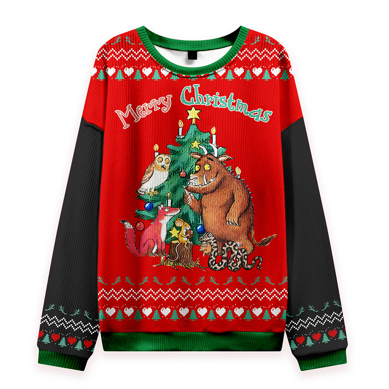 Spend Christmas With Little Monster Teacher Knit Sweatshirt