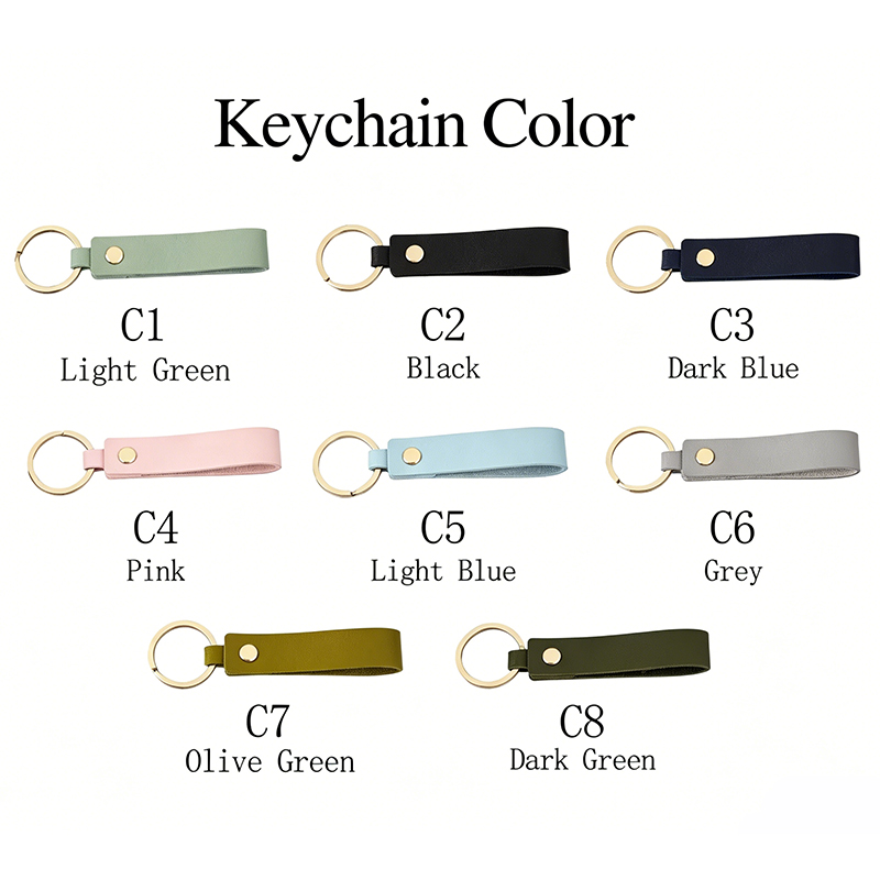 Personalized Name Graduation Gift Leather Teacher Keychain