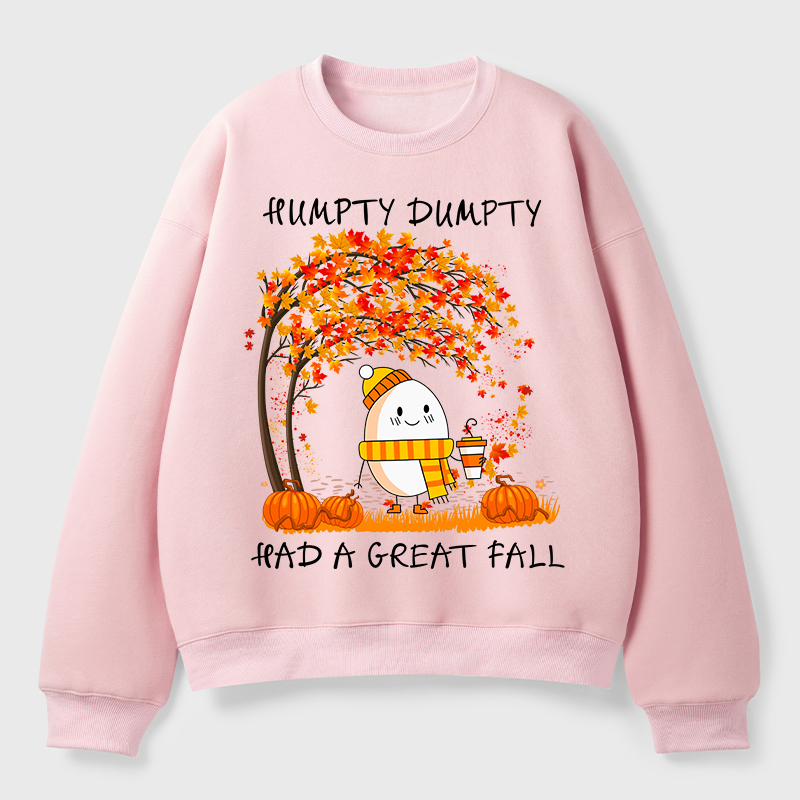 Humpty Happy Autumn Happy Fall Teacher Fleece Sweatshirt