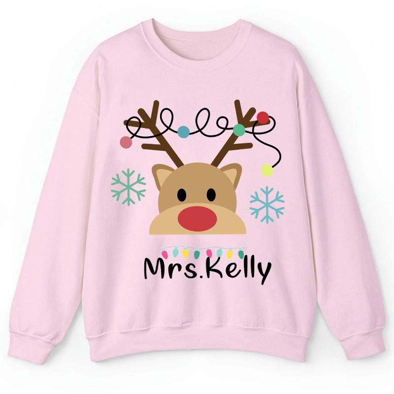 Personalized Merry Christmas Teacher Sweatshirt