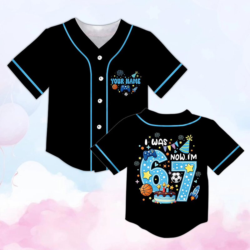 Personalized I Was 6 Now I'm 7 Meme Class Baseball Jersey