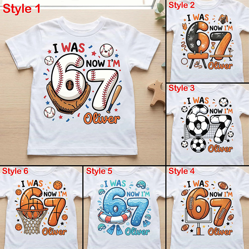 Personalized Sports Birthday Six Seven Class T-Shirt