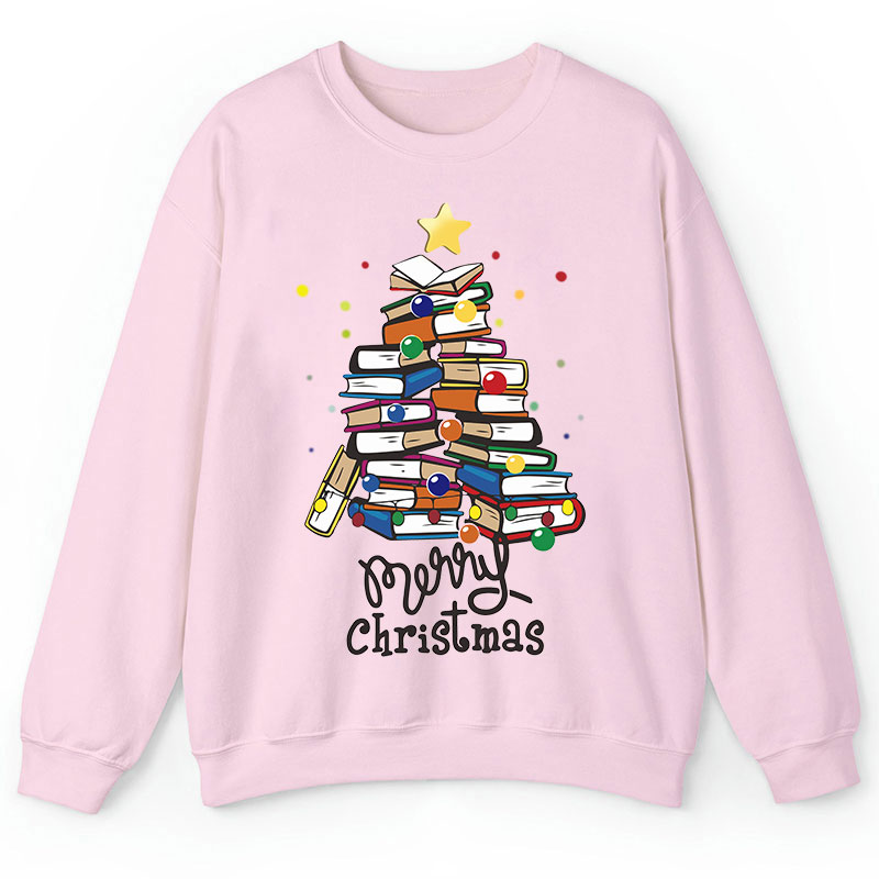 Merry Christmas Books Teacher Sweatshirt