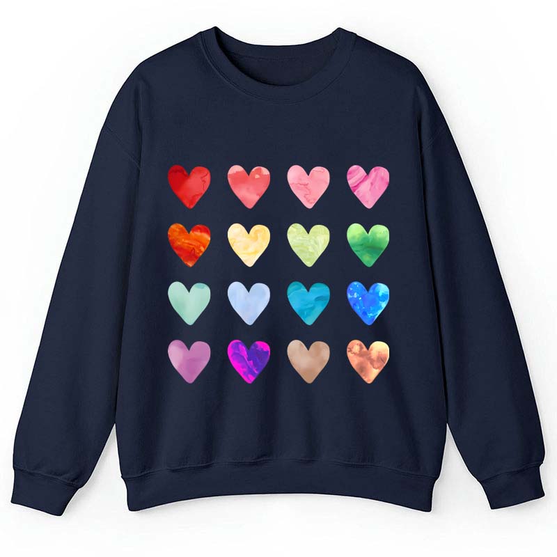 Colorful Love Combination Teacher Sweatshirt