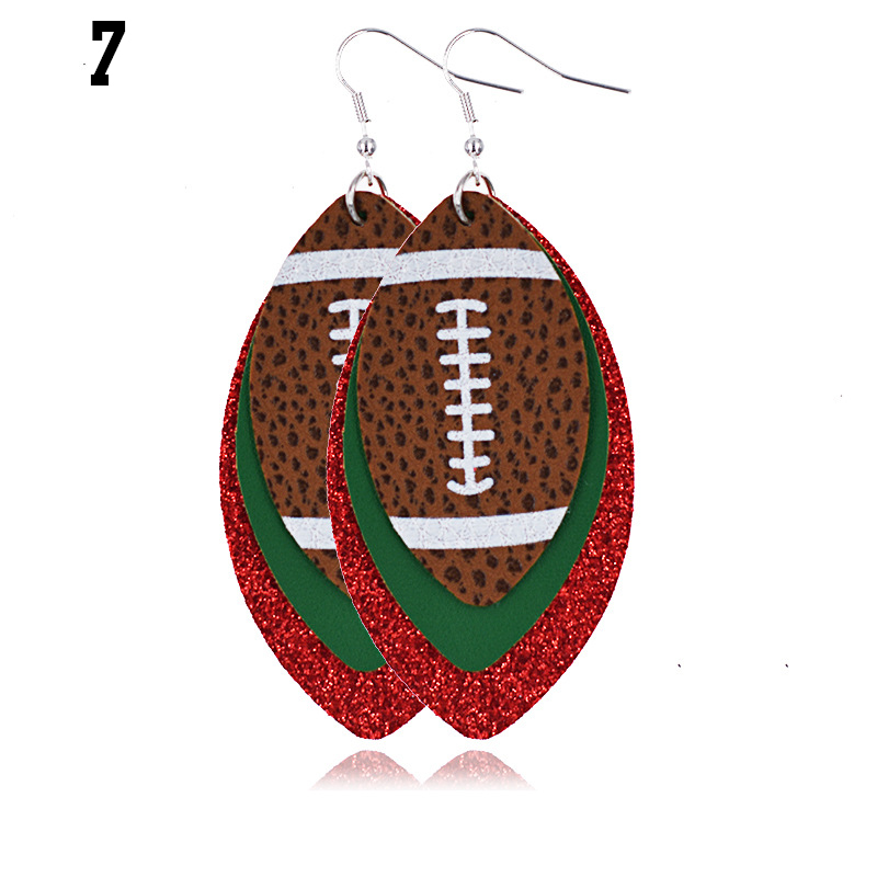 Football Leather Earrings
