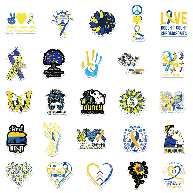 50 PCS Down Syndrome Teacher Stickers