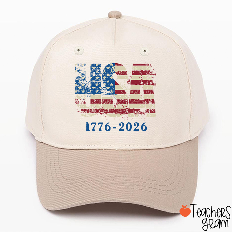 USA 1776-2026 Teacher Baseball Cap