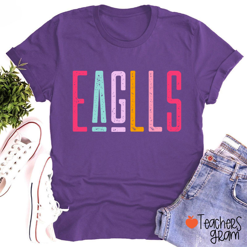 Personalized Mascot School Pride Comfortable Colors Teacher T-Shirt