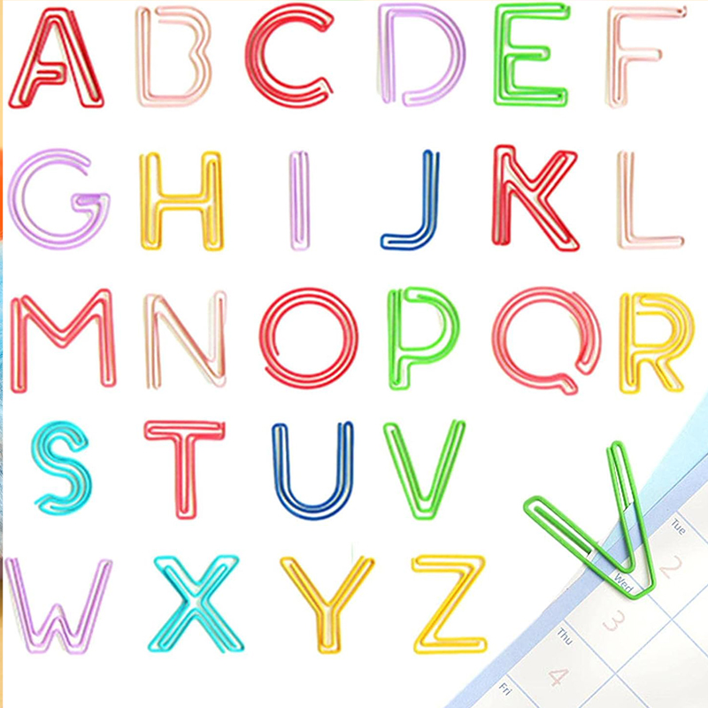 26pcs Anti-Document Alphabetical Paper Clips