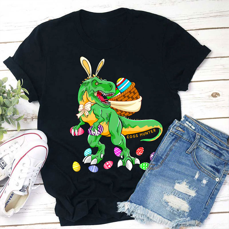 Happy Dinosaur Easter Teacher T-Shirt Sale-Teachersgram