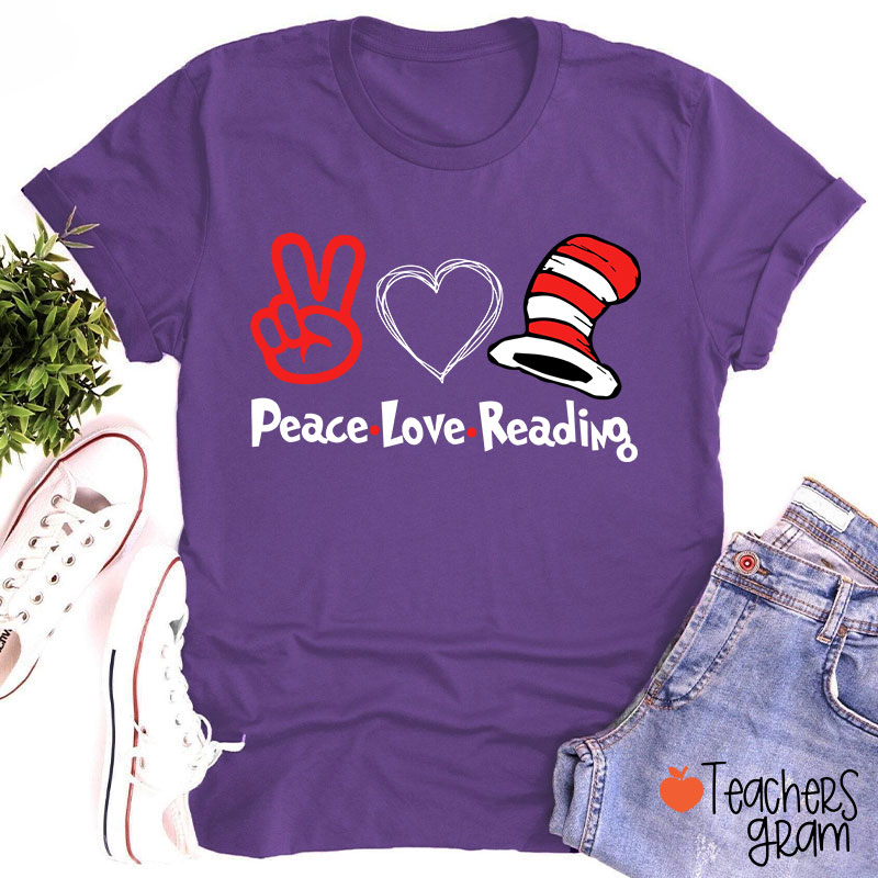 Peace Love Reading T-Shirt