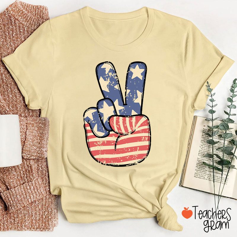 America Peace Teacher T-Shirt