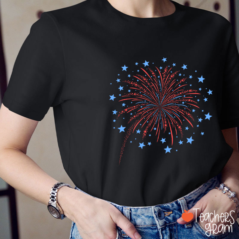 4th Of July Firework Teacher T-Shirt