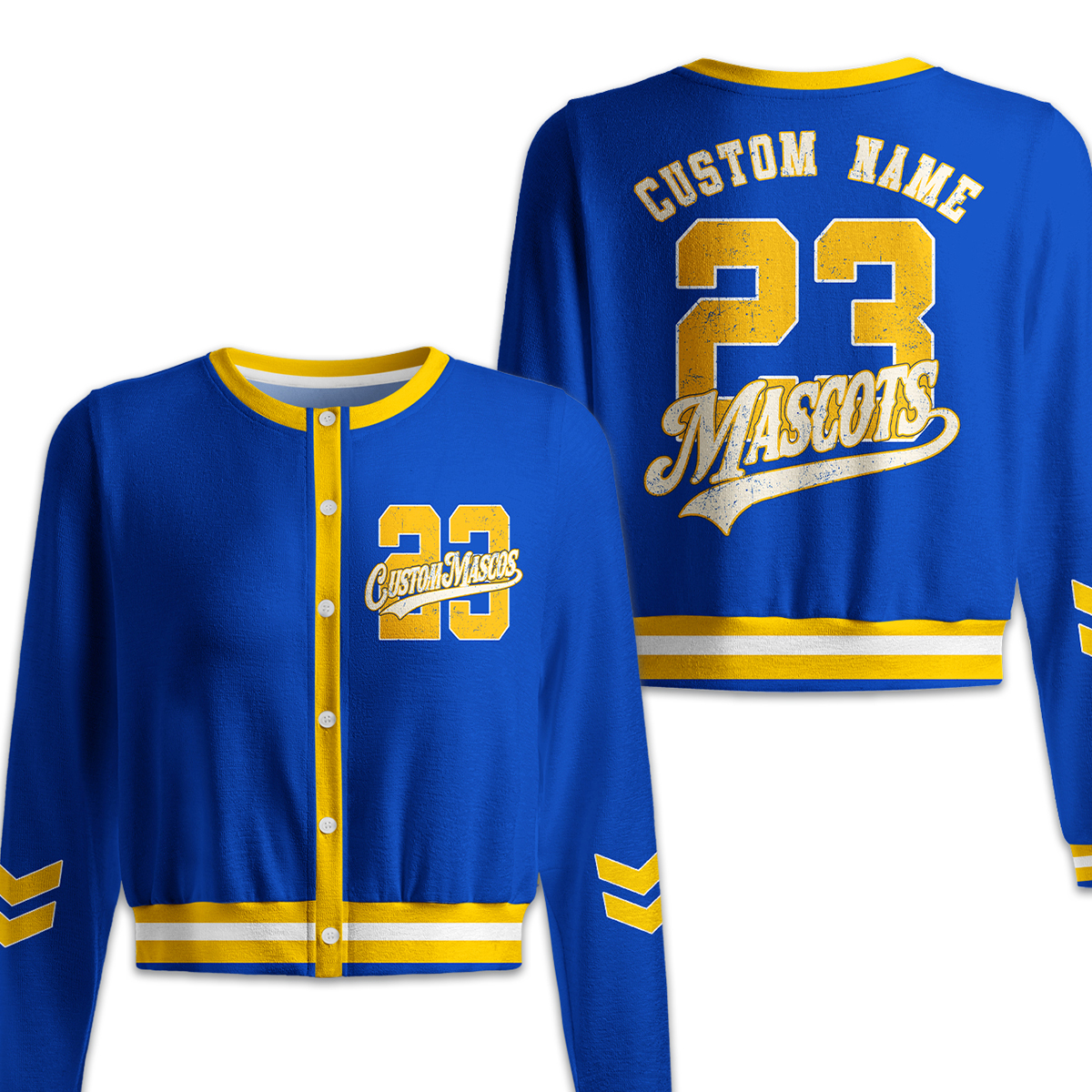 Personalized Mascot Retro Sport Team Name Number Teacher Ugly Cardigan Sweaters