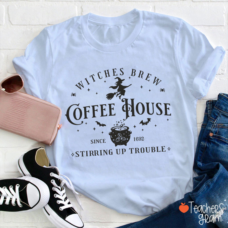 Witches Brew Coffee House Teacher T-Shirt