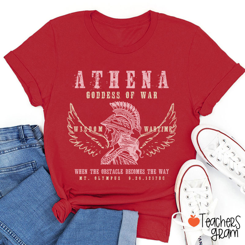 Athena Goddess Of War Teacher T-Shirt