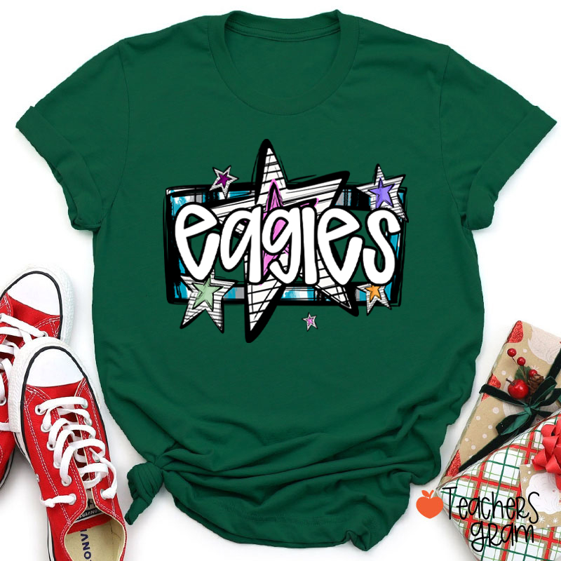 Personalized Mascot Star Metal Rock Teacher T-Shirt