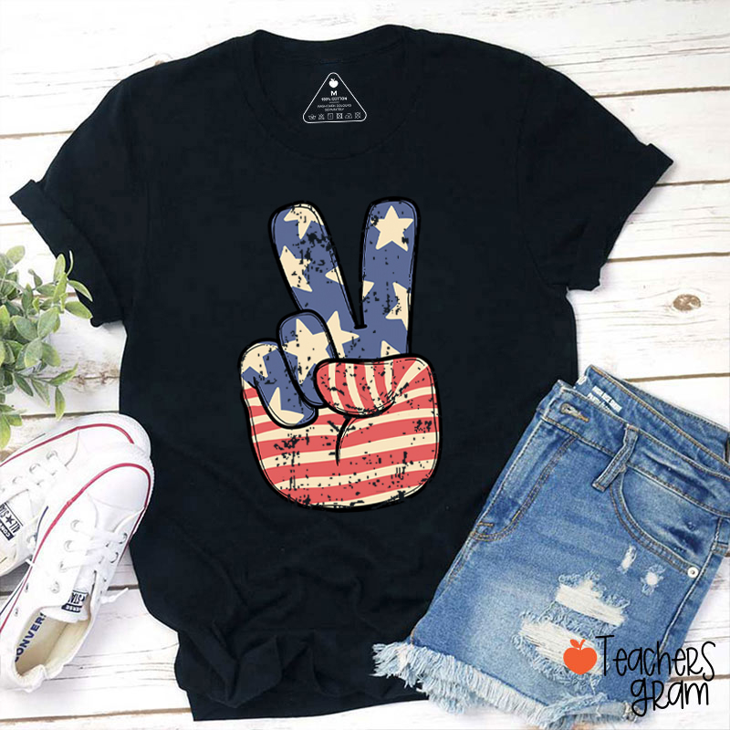 America Peace Teacher T-Shirt