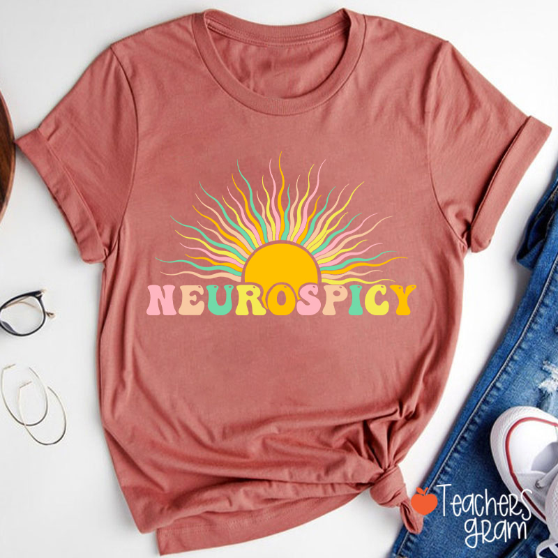 Neurospicy Autism Awareness Teacher T-Shirt