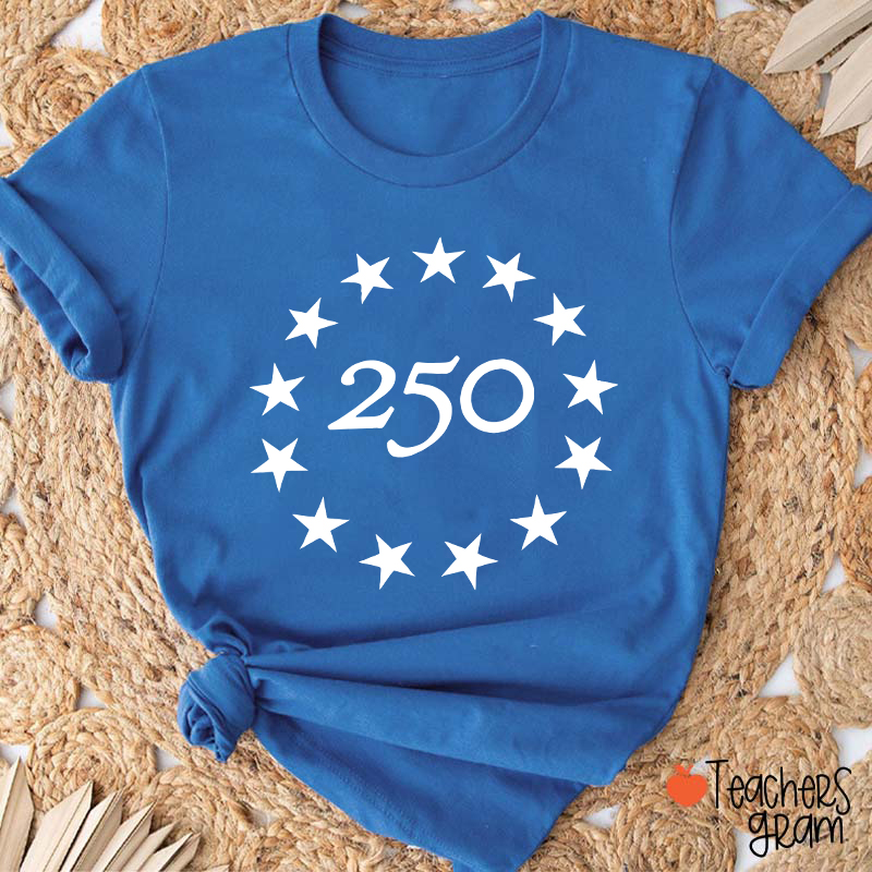 America 250 Flag Teacher T-Shirt