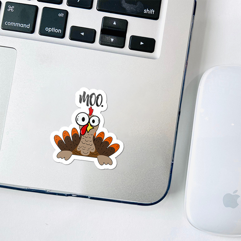 Rooster Crows Thanksgiving Teacher Stickers