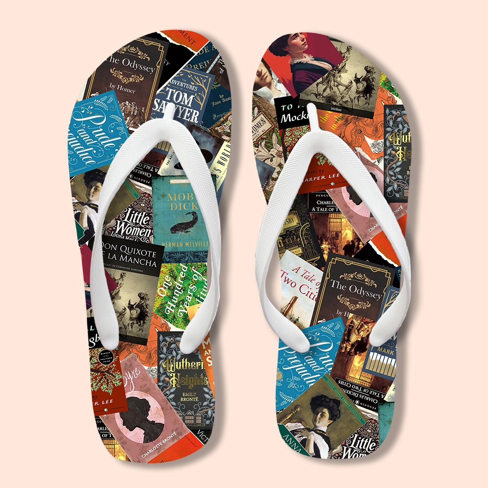 Masterpiece Literature Teacher Flip Flops