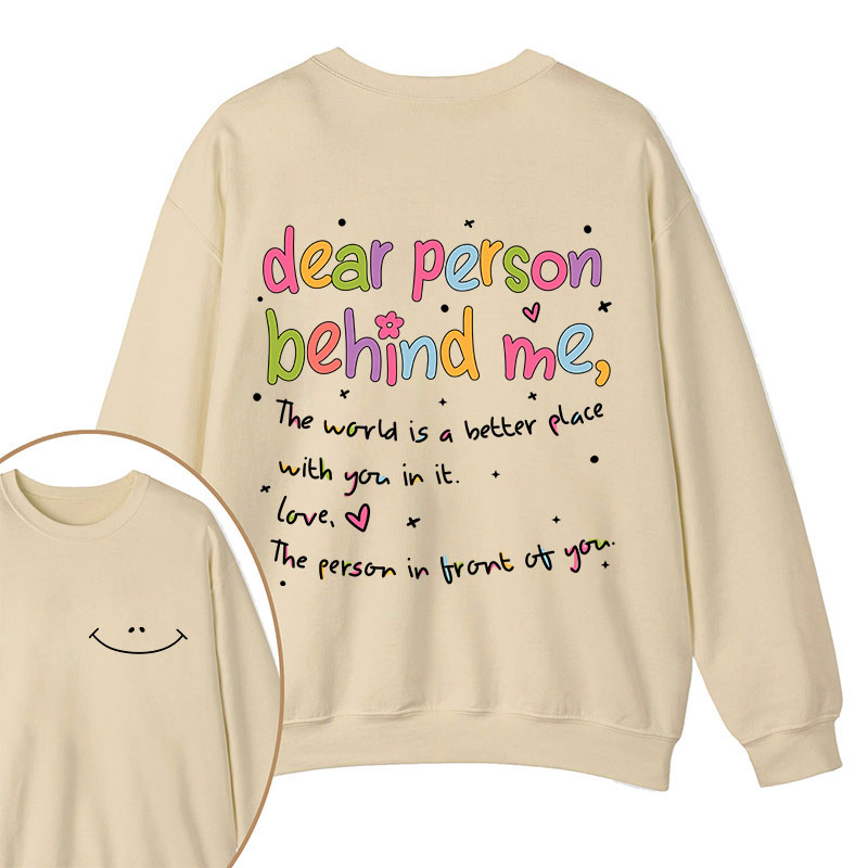 Happy Face Teacher Two Sided Sweatshirt