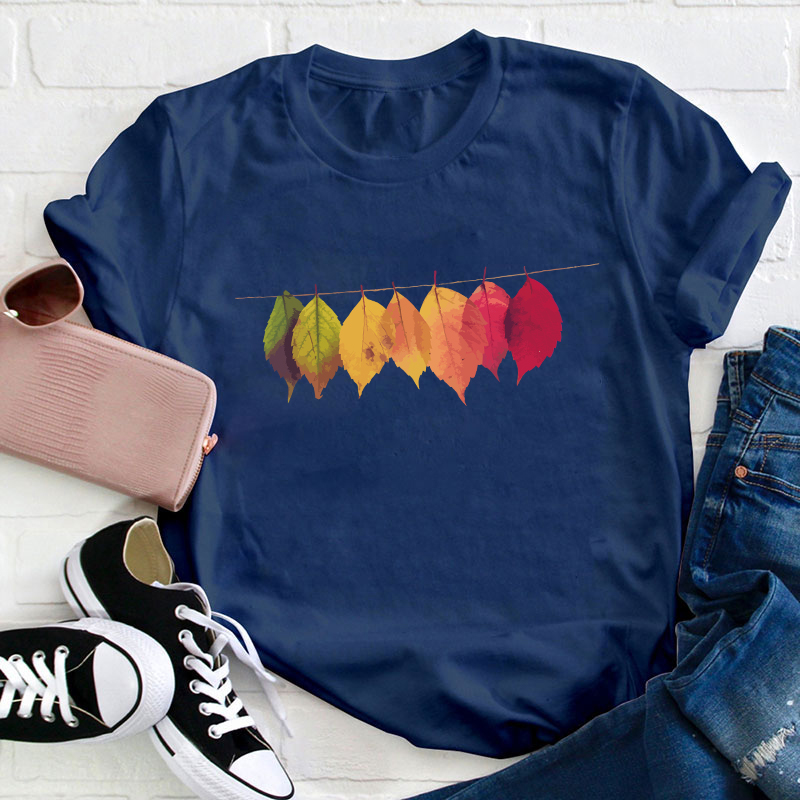 Collect Autumn Leaves Teacher T-Shirt