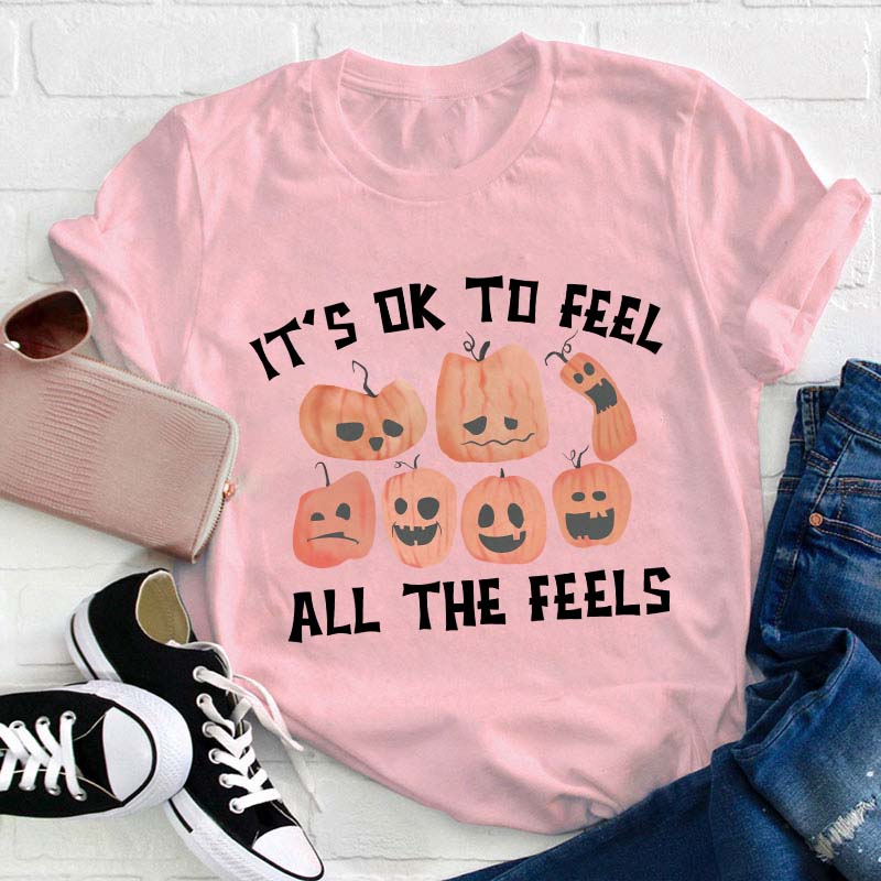 It's Ok To Feel All The Feels Teacher T-Shirt