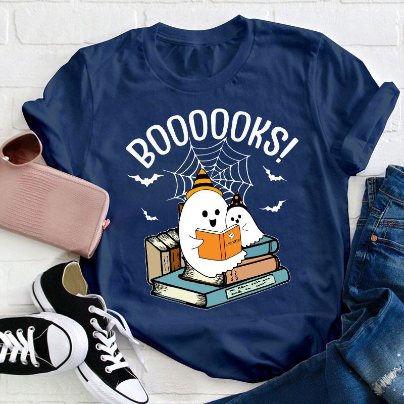 Halloween Boooooks Teacher T-Shirt