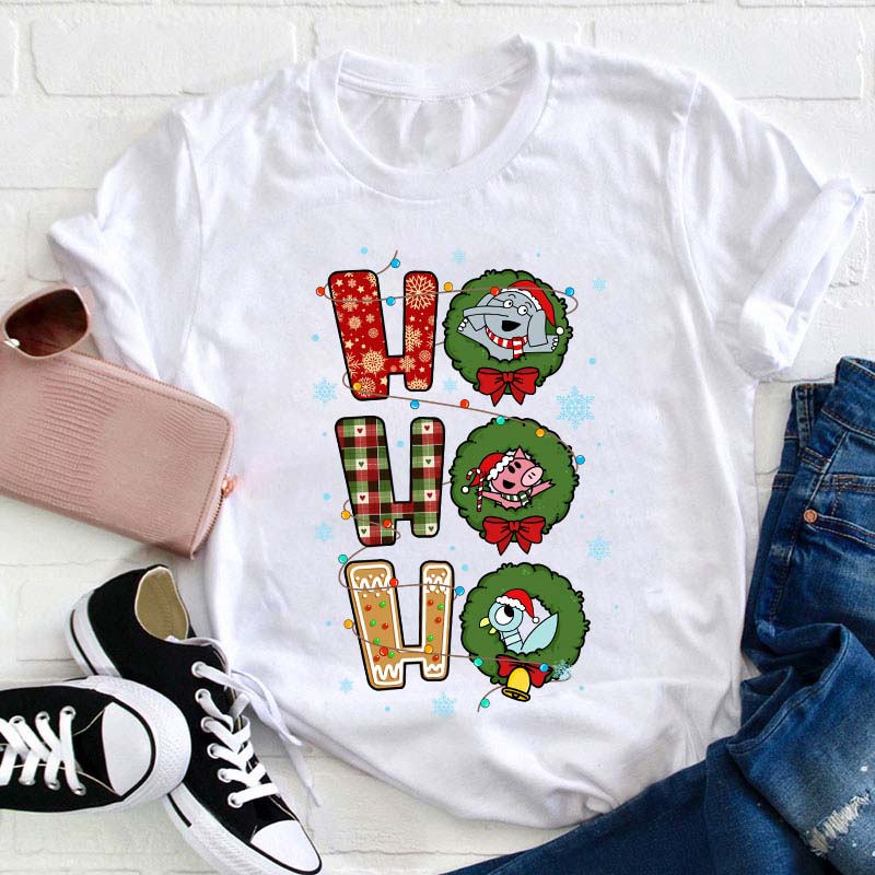 Ho Ho Ho Happy Christmas Teacher T-Shirt