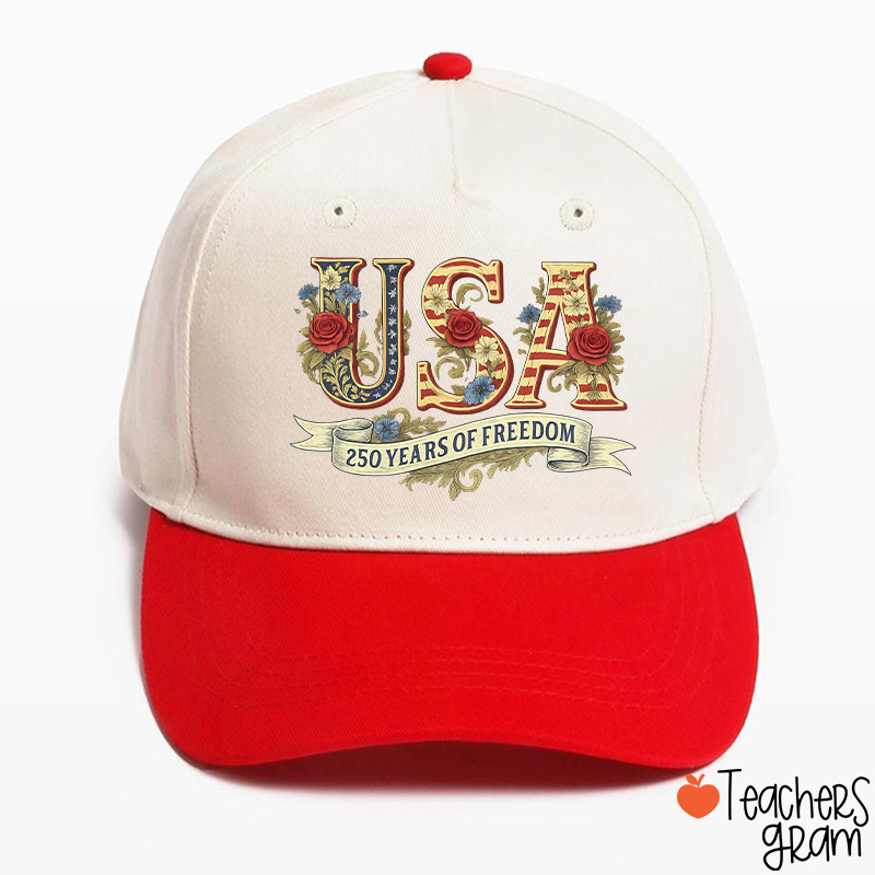 Usa 250 Years Of Freedom Teacher Baseball Cap