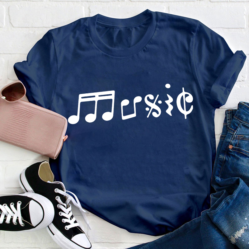 Music Notes Teacher T-Shirt