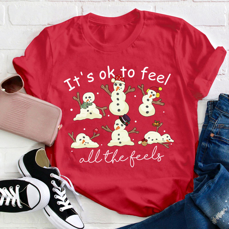 It's Ok To Feel All The Feels Teacher T-Shirt