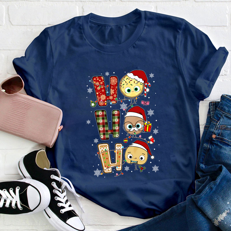 Ho Ho Ho Christmas Teacher T-Shirt