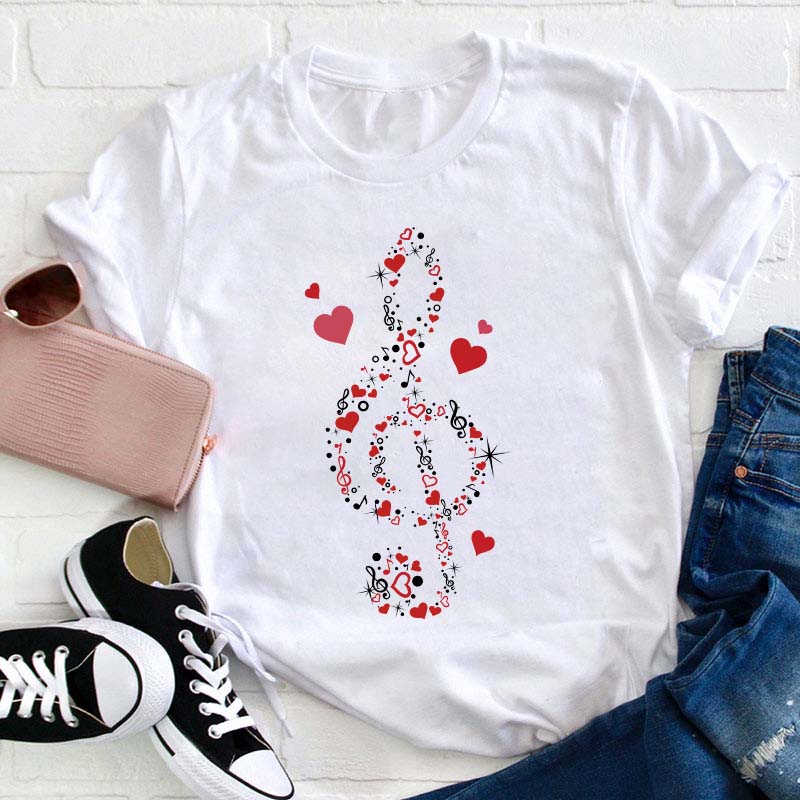 Love Music Note Teacher T-Shirt
