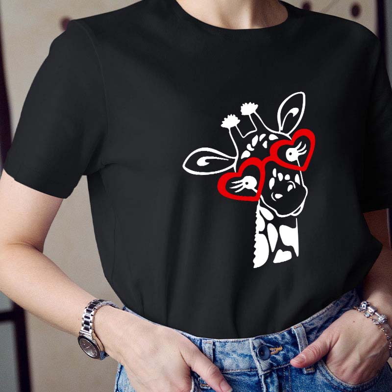 Cute Giraffe Teacher T-Shirt